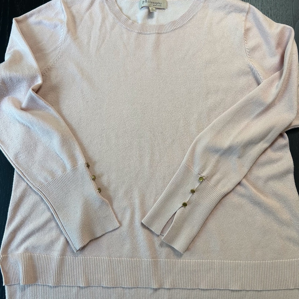 Philosophy Pink Crew Neck Sweater